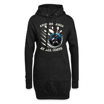 Lustiger Bowling-team-bowler-strike-bowling-club - Hoodie-Kleid - Schwarz - Vorne