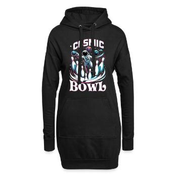 Drôle de bowling équipe bowler grève bowling club - Sweat-shirt à capuche long Femme - noir - Devant