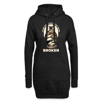 Kintsugi Kintsukuroi Imperfekte Japanische Kunst - Hoodie-Kleid - Schwarz - Vorne
