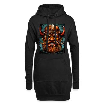 Wikinger Krieger Valhalla Odin - Hoodie-Kleid - Schwarz - Vorne