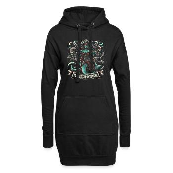 Gruselige Sirenen, Horror-meerjungfrau, Gruseliger - Hoodie-Kleid - Schwarz - Vorne