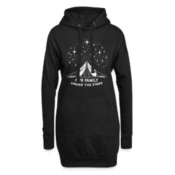 Scout Camping Outdoor Lagerfeuer Wandern - Hoodie-Kleid - Schwarz - Vorne