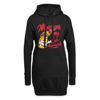 Amateurs de macarons Macarons français - Sweat-shirt à capuche long Femme - noir - Devant