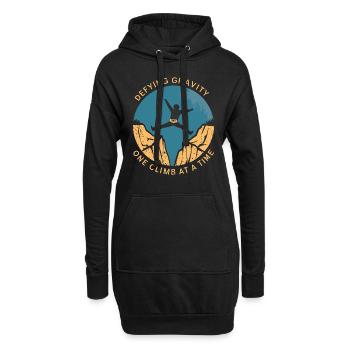 Escalade, Aventure en plein air, Escalade de bloc - Sweat-shirt à capuche long Femme - noir - Devant