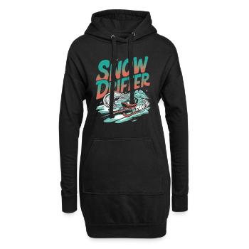 Luge Neige Luge Sport d’hiver Winter Outdood - Sweat-shirt à capuche long Femme - noir - Devant