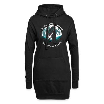 Sirènes Effrayantes, Sirène D’horreur, Effrayant - Sweat-shirt à capuche long Femme - noir - Devant