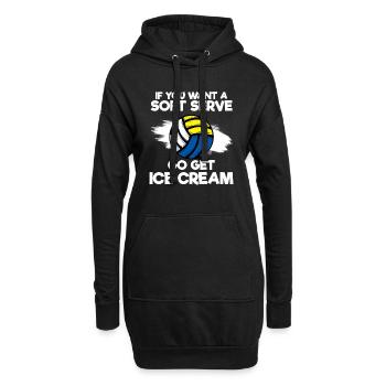 If You Want A Soft Serve Go Get Ice Cream - Hoodie-Kleid - Schwarz - Vorne