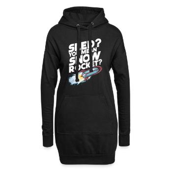 Luge Neige Luge Sport d’hiver Winter Outdood - Sweat-shirt à capuche long Femme - noir - Devant