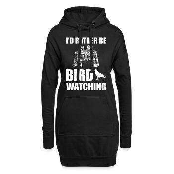 I'd Rather Be Bird Watching Zoologe - Hoodie-Kleid - Schwarz - Vorne