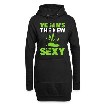 Lustige Veganer Vegan Aktivist - Hoodie-Kleid - Schwarz - Vorne