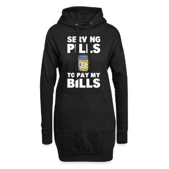 Lustiger Apotheker Apothekentechniker - Hoodie-Kleid - Schwarz - Vorne
