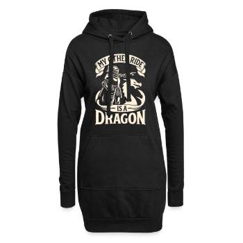 Renaissance-jahrmarkt-outfit Mittelalterlicher - Hoodie-Kleid - Schwarz - Vorne