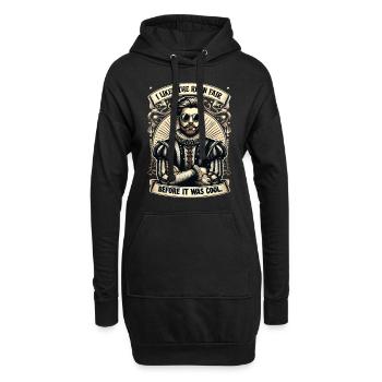 Renaissance-jahrmarkt-outfit Mittelalterlicher - Hoodie-Kleid - Schwarz - Vorne