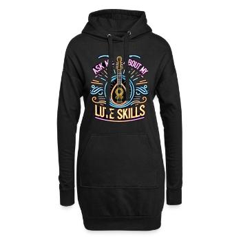 Renaissance-jahrmarkt-outfit Mittelalterlicher - Hoodie-Kleid - Schwarz - Vorne