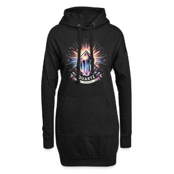 Geologie-steinjagd Achat-jäger-steinsammeln - Hoodie-Kleid - Schwarz - Vorne