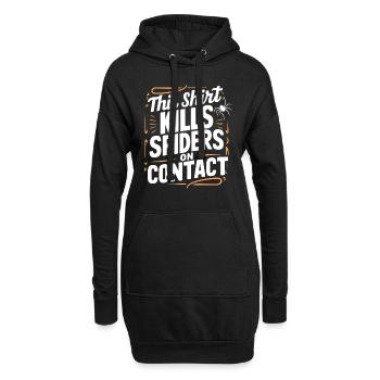 Sensibilisation à l’arachnophobie drôle, phobie des araignées - Sweat-shirt à capuche long Femme - noir - Devant