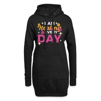 Affirmationen Zitate Inspirierender Redner - Hoodie-Kleid - Schwarz - Vorne
