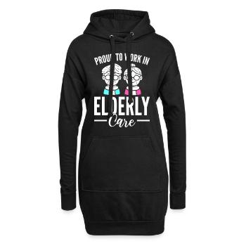 Lustige Altenpflege Betreuer - Hoodie-Kleid - Schwarz - Vorne