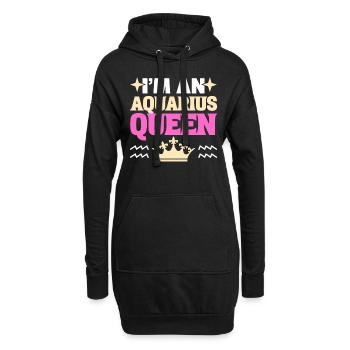 Sternzeichen-Saison Wassermann Astrologie - Hoodie-Kleid - Schwarz - Vorne