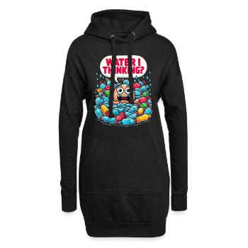 Musculation, Powerlifting, Haltération, Fitness - Sweat-shirt à capuche long Femme - noir - Devant