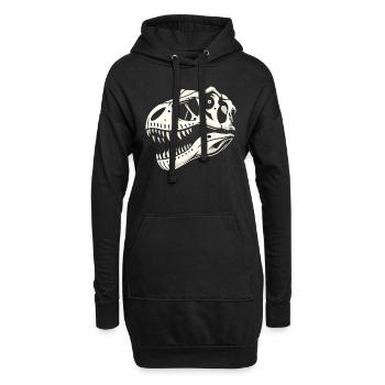 Fossilienjäger Fossilienjagd Paläontologe - Hoodie-Kleid - Schwarz - Vorne