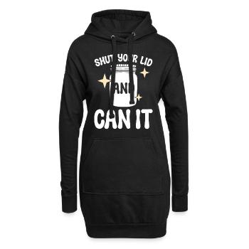 Shut Your Lid And Can It Einkocher - Hoodie-Kleid - Schwarz - Vorne