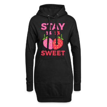 Stay Sweet Bauer - Hoodie-Kleid - Schwarz - Vorne