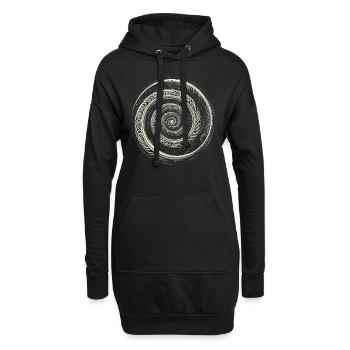 Pétroglyphe Art rupestre ancien Rock dessin indien - Sweat-shirt à capuche long Femme - noir - Devant