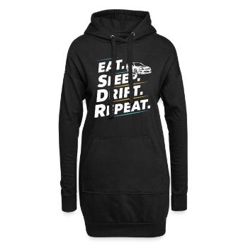Auto-drift-rennen, Rennwagen-motorsport-drift - Hoodie-Kleid - Schwarz - Vorne