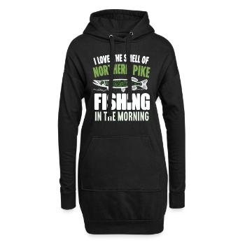 Nördlicher Hechtfischer Hecht Angelrute Hechtfisch - Hoodie-Kleid - Schwarz - Vorne