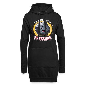 Geologie-steinjagd Achat-jäger-steinsammeln - Hoodie-Kleid - Schwarz - Vorne