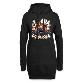 Drôle de volcan lave géologie roche chasse géologue - Sweat-shirt à capuche long Femme - noir - Devant