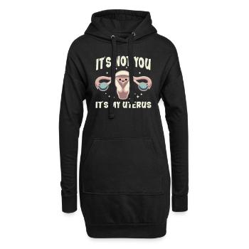 Hystérectomie pour restaurer la - Sweat-shirt à capuche long Femme - noir - Devant