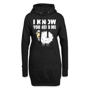 I Know You Herd Me Schafhirte - Hoodie-Kleid - Schwarz - Vorne