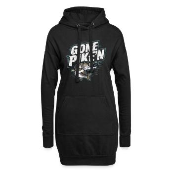 Nördlicher Hechtfischer Hecht Angelrute Hechtfisch - Hoodie-Kleid - Schwarz - Vorne