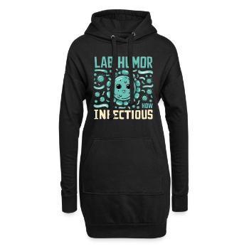 Microbiologiste Microbiologie Laboratoire Biologie des staphylocoques - Sweat-shirt à capuche long Femme - noir - Devant