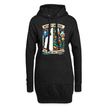 Microbiologiste Microbiologie Laboratoire Biologie des staphylocoques - Sweat-shirt à capuche long Femme - noir - Devant