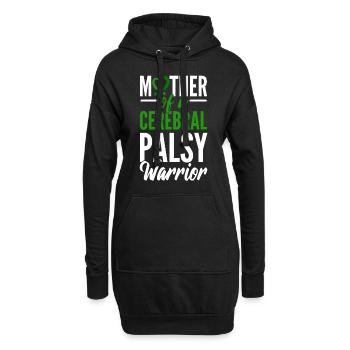 Zerebralparese-Krieger Physiotherapeut - Hoodie-Kleid - Schwarz - Vorne