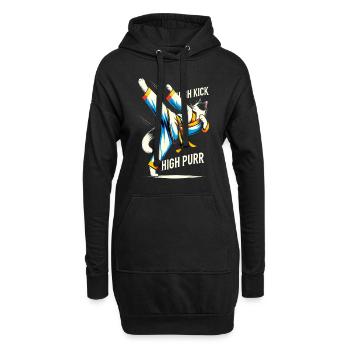 Kung Fu Chinesisches Kung Fu Asiatisches Kung Fu - Hoodie-Kleid - Schwarz - Vorne