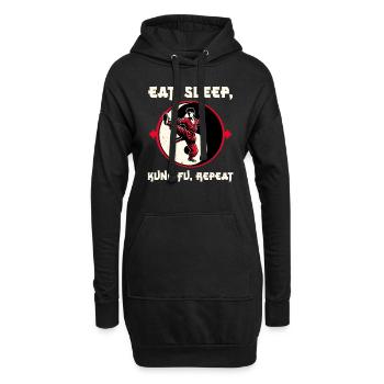 Kung Fu Kung Fu Chinois Kung Fu Asiatique - Sweat-shirt à capuche long Femme - noir - Devant