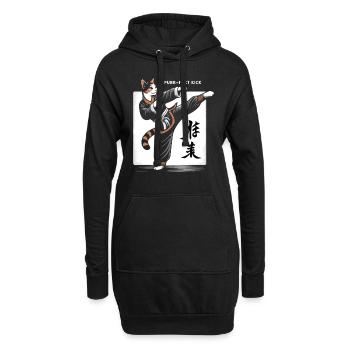 Kung Fu Kung Fu Chinois Kung Fu Asiatique - Sweat-shirt à capuche long Femme - noir - Devant