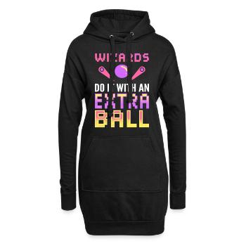 Flipper-Arcade-Spiel Arcade-Techniker - Hoodie-Kleid - Schwarz - Vorne