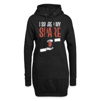 I Shared My Spare Praktizierender Arzt - Hoodie-Kleid - Schwarz - Vorne