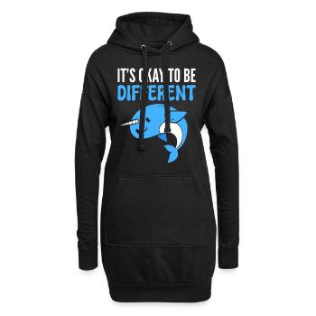 It's Okay To Be Different Aquarianer - Hoodie-Kleid - Schwarz - Vorne