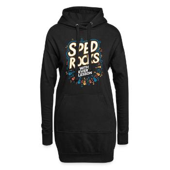 Sonderpädagogik-lehrer « Accélération de l’inclusion des enseignants » - Sweat-shirt à capuche long Femme - noir - Devant