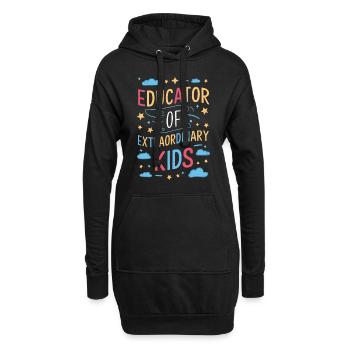 Sonderpädagogik-lehrer « Accélération de l’inclusion des enseignants » - Sweat-shirt à capuche long Femme - noir - Devant