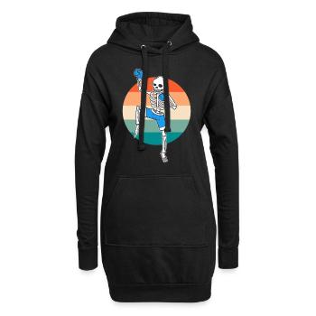 Lustiges Skelett Muay Thai Muay-Thai-Kämpfer - Hoodie-Kleid - Schwarz - Vorne
