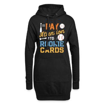 Cartes de Baseball joueur de Baseball Fan de Baseball cadeau - Sweat-shirt à capuche long Femme - noir - Devant