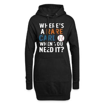 Cartes de Baseball joueur de Baseball Fan de Baseball cadeau - Sweat-shirt à capuche long Femme - noir - Devant
