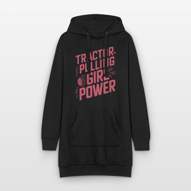 Tractor Pulling Tractor Pulling Tractor Power Farm Hoodie-Kleid
